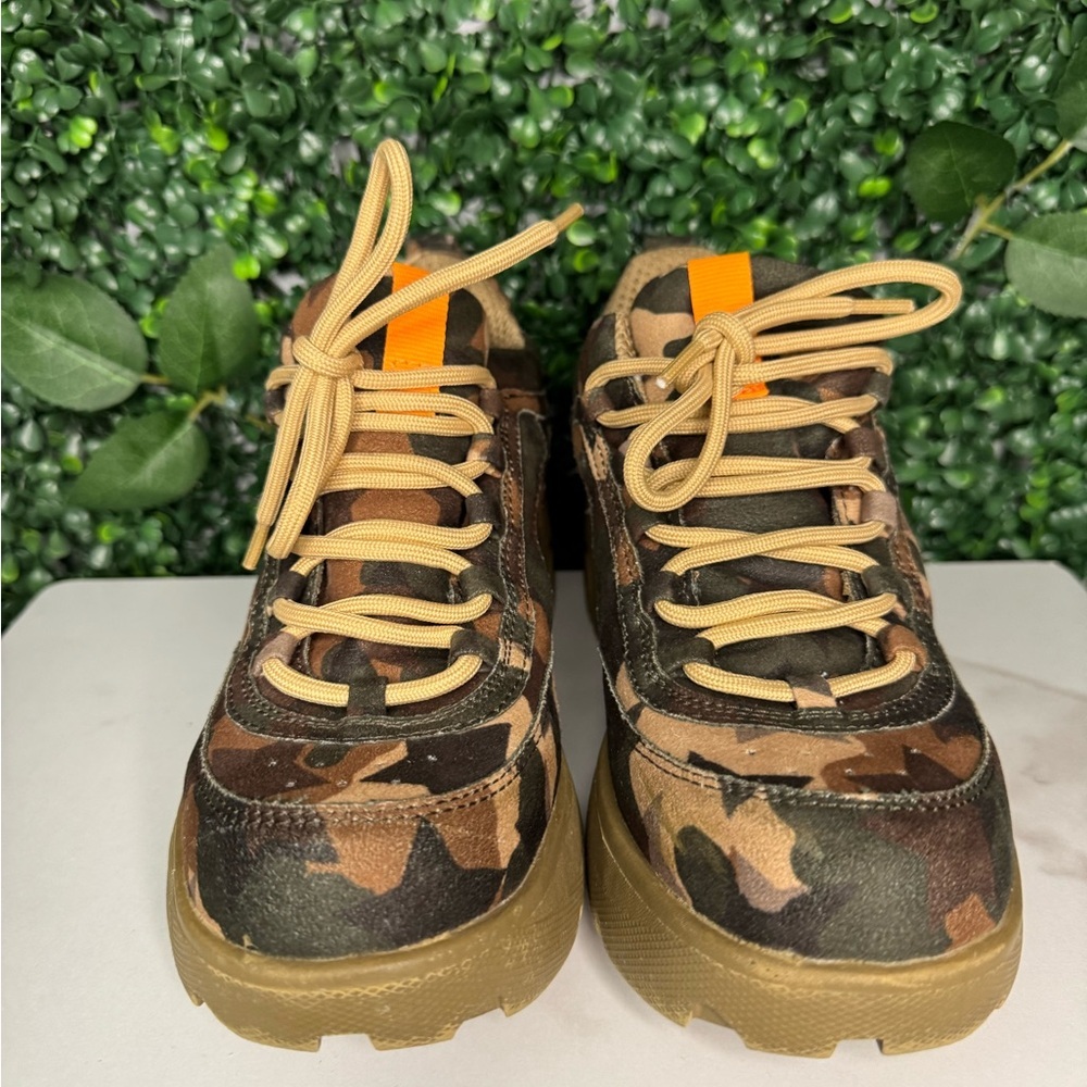 Steve Madden Camouflage Sneakers with Orange Accent